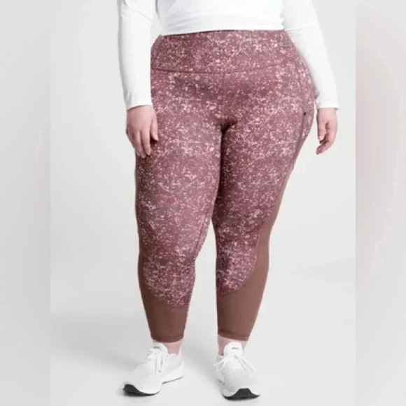 🎆Athleta Rainer High Rise Tight Leggings Sandstone Brown purple 1X XL plus size - Picture 4 of 15